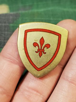 Wwii Us Army 645th Armored Field Artillery Battalion Dui Crest Pin Pb