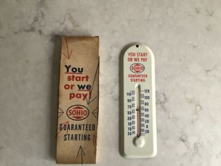 Sohio You Start Or We Pay Thermometer In Package Old Store Stock