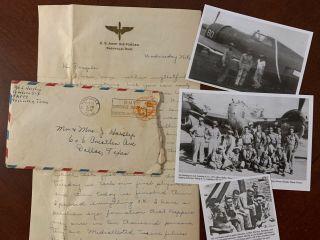 Wwii Letter Group,  P - 40,  P - 47 & P - 38 Fighter Pilot,  1 Japanese Kill,  Ww2 Photos