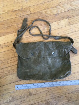 Wwii French Army Musette Field Bag Satchel Haversack