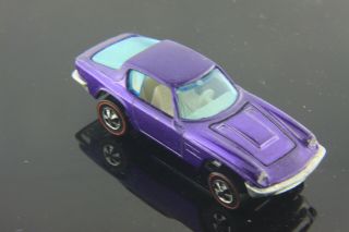 Purple Maserati Mistral White Interior Unrestored Hot Wheels Redline: