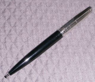 S T Dupont Fidelio Black/silver Ballpoint Pen