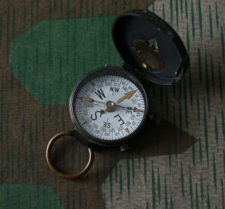 Wwi Era Plan Ltd Neuchatel Switzerland Brass Compass Serial 55974