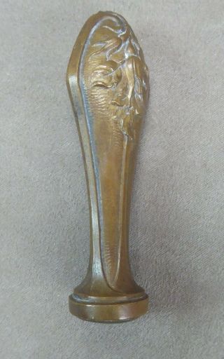 Cachet A Cire En Bronze,  Art Nouveau: Signé A.  Dahl.