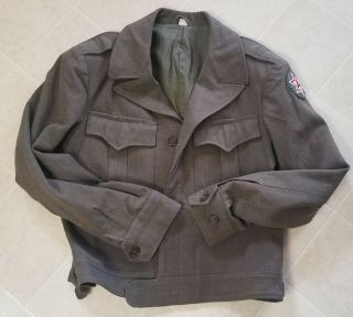 Ww2 Ike Jacket W/ 6th Army Patch 1944 Sz 40s