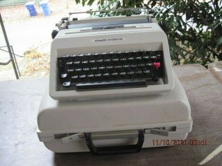 Vintage Olivetti Studio 45 Typewriter With Hard Case,  Instructions
