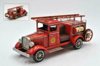 Fire Engine Dream Truck Vintage Antique 1931 Tin Metal Model 24 Pumper Car 6 Nr