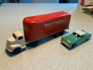 Ralstoys 1:50 Ford Tractor - Trailer Union Freightways And Tootsietoys T - Bird