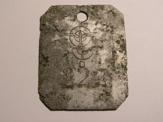 Rare Ww2 German Luftwaffe Mg Ff Factory Pow Workers Id Dog Tag Token