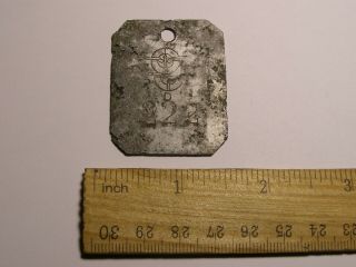 RARE WW2 GERMAN LUFTWAFFE MG FF FACTORY POW WORKERS ID DOG TAG TOKEN 2