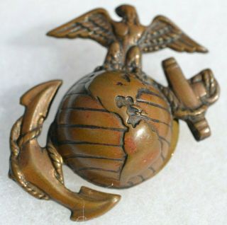 Usmc United States Marine Corp Uniform Visor Hat Ega Insignia Pin 4