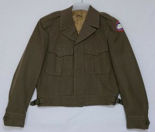 Wwii Wool Ike Jacket W/ 47th Viking Infantry Division U.  S.  Army Patch 38 Short