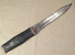 Wwii U.  S.  Army,  U.  S.  Military Theater Made Fighting Knife Made From Sword Blade