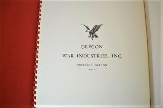 Very Rare 1942 OREGON WAR INDUSTRIES Promotional Book WWII 2