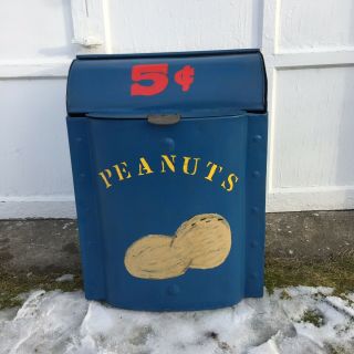 Peanuts Vintage General Store Display Bin Cabinet Mailbox Blue Country Store