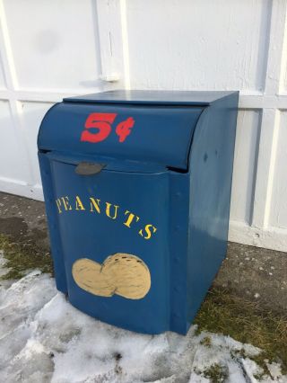 PEANUTS Vintage General Store Display Bin Cabinet Mailbox Blue Country Store 2