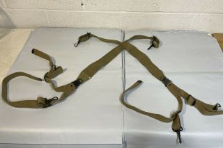 Ww2 Gi M1936 Combat Suspenders Straps Khaki 1943 Smithline Load Web Shoulder M43