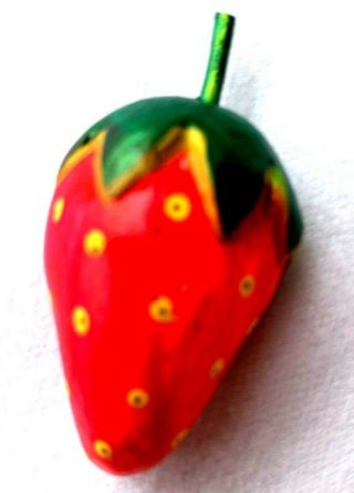 Strawberry Magnet Alebrije Style Hand Carved And Painted Oaxacan Folk Art Mexico