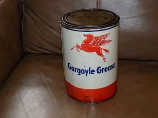 Gargoyle Pegasus Mobil Grease 5 Pound Can With Grease Still In It