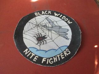 Wwii Usaaf Grimm Reaper 419 Th Night Fighter Squadron P - 61 Black Widow Patch
