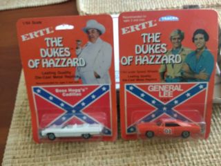 1981 Ertl Dukes Of Hazzard General Lee And Boss Hog Made In Usa