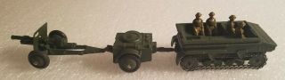 Set Dinky Toys 162a Light Dragon 162b Trailer 162c 18 Lb Field Gun W/ 4 Gunners