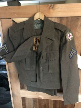 Ww2 Style Korean War Era Official Us Army Photographer Ike Jacket And Trousers