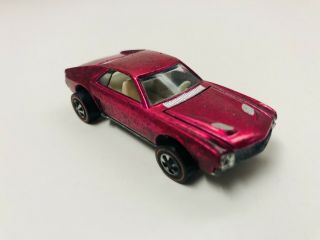 REDLINE 1968 Hot Wheels Custom AMX Hot Pink Spectraflame White Interior VINTAGE 2
