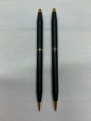 CROSS 2541 CLASSIC BLACK BALL PEN AND PENCIL SET FOR WOMEN/LADIES 3