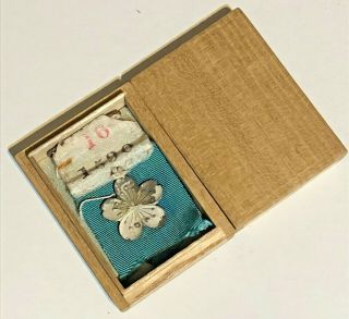 Ww2 Kia Temple Yasukuni Cherry Blossom Badge With Wooden Box Medal Order Medal