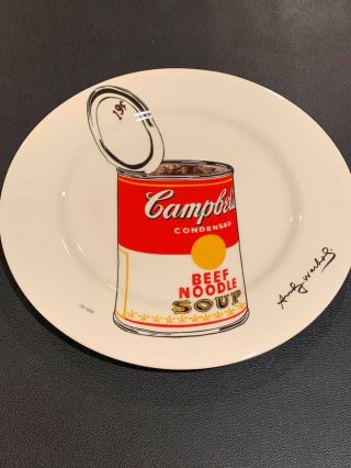 VINTAGE Andy Warhol /1000 Campbell ' s Soup Can Limited Plate Pop Block 3