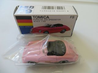 Tomica F9 Porsche 356 Speedster Pink Mib Tomy Japan Diecast Bw Hot Wheels