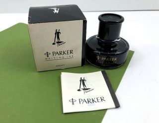 Parker Penman Writing Ink Ebony Black Vintage 50 Ml Full Bottle & Box