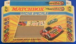 Very Rare 1970 Lesney Matchbox Superfast G - 3 Racing Specials Superset Box Only
