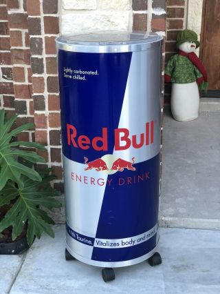 Red Bull Energy Drink Can Ice Cooler Rolling Man Cave