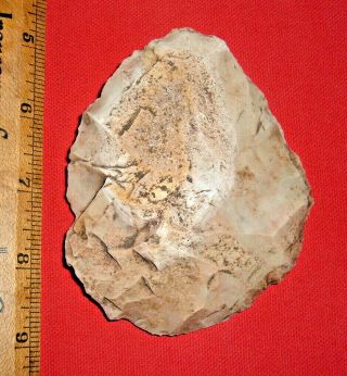Big (4 ") American Indian Flint Stone Knife (cent.  Tx) Ancient Indian Artifacts