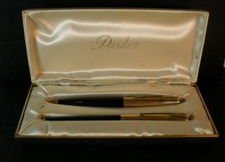Parker 61 Fountain Pen & Pencil Set 1/10 12k Gold Filled Made In Usa