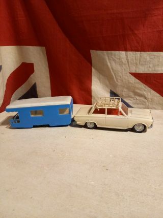 Vintage Early 1960s Ford Lotus Cortina And Caravan Roxy Toys Hong Kong Friction
