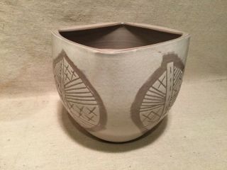 Mid Century Ikebana Vase Pottery Japan Otagiri