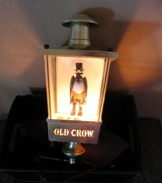 Vintage Old Crow Kentucky Whiskey Lantern Advertising Bar Wall Light