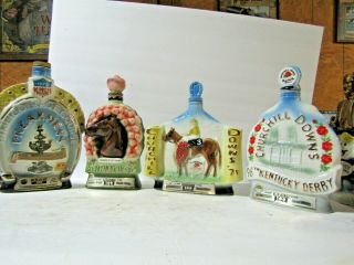 Jim Beam Kentucky Derby 96th Double Red Roses,  97th,  98th,  Preakness Decanters