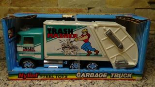 Nib Rare 1988 Vintage Nylint 9150 Ford City Garbage Truck Box Truck Trash Masher