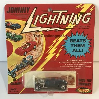Vintage 1969 Johnny Lighting 32 Ford Hot Rod On Card First Year