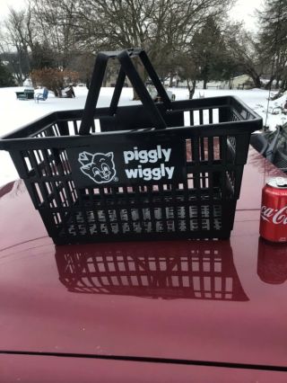 Vintage Piggly Wiggly Plastic Grocery Store Market Shopping Basket