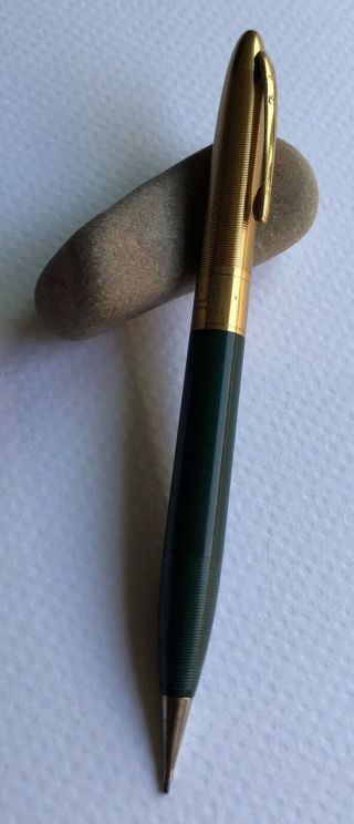 Vintage Sheaffer Fineline Mechanical Pencil Classic Edc Green Gold Usa