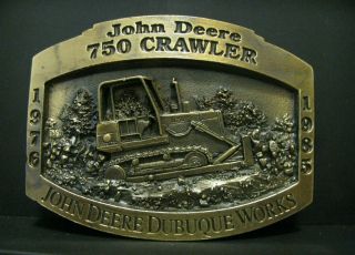 John Deere Dubuque 750 Crawler Tractor Dozer Bulldozer 1997 Belt Buckle Jd