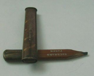 Vintage Eberhard Faber Flat Pocket Pencil w Metal Case 3