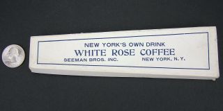 Vintage Advertising Boxed Set Tapered Pencils WHITE ROSE COFFEE Seeman Bros NY 2
