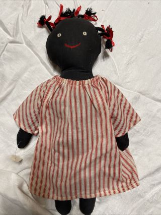 Vintage Raf Doll Black Americana Folk Art Cloth Doll Estate