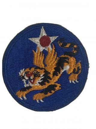 A0355 Ww2 Us Army 14th Air Force Patch Avg Flying Tigers R13a